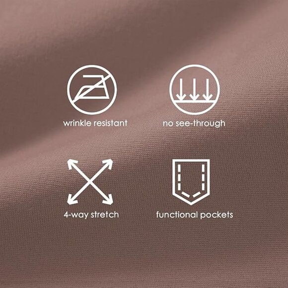 WILLIT Women's Yoga Dress Pants Straight Leg Work Slacks Stretchy  Sz: L Taupe - Picture 7 of 12